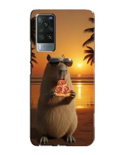 Чехол для Vivo X60 с картинкой «Капибара с пиццей» Чехол для Vivo X60 с картинкой «Капибара с пиццей»