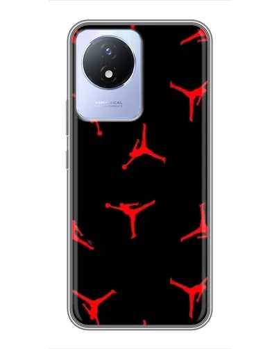 Чехол для Vivo Y02 с картинкой «Jordan Red Pattern» Чехол для Vivo Y02 с картинкой «Jordan Red Pattern»