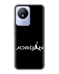 Чехол для Vivo Y02 с картинкой «Jordan White Logo» Чехол для Vivo Y02 с картинкой «Jordan White Logo»