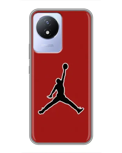 Чехол для Vivo Y02 с картинкой «Jordan Red Back» Чехол для Vivo Y02 с картинкой «Jordan Red Back»