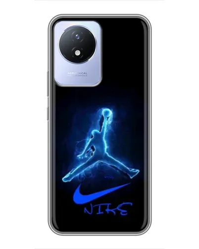 Чехол для Vivo Y02 с картинкой «Jordan Neon Blue» Чехол для Vivo Y02 с картинкой «Jordan Neon Blue»