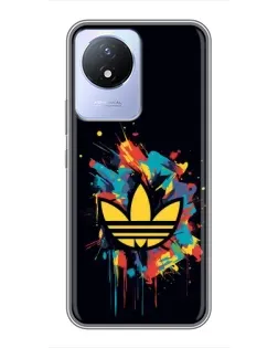 Чехол для Vivo Y02 с картинкой «Adidas Splash»