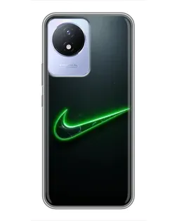 Чохол для Vivo Y02 з картинкою «Неоновий контур Nike» Чохол для Vivo Y02 з картинкою «Неоновий контур Nike»
