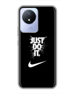 Чехол для Vivo Y02 с картинкой «Текстовый принт Nike» Чехол для Vivo Y02 с картинкой «Текстовый принт Nike»