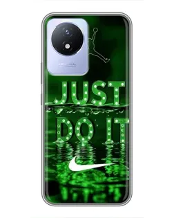 Чехол для Vivo Y02 с картинкой «Зеленый неоновый Nike» Чехол для Vivo Y02 с картинкой «Зеленый неоновый Nike»