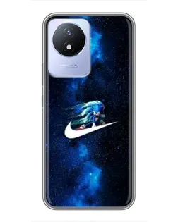 Чехол для Vivo Y02 с картинкой «Звездный путь Nike» Чехол для Vivo Y02 с картинкой «Звездный путь Nike»