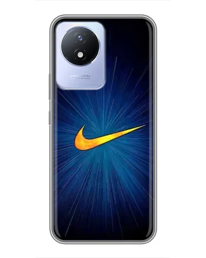 Чехол для Vivo Y02 с картинкой «Синий пульс Nike» Чехол для Vivo Y02 с картинкой «Синий пульс Nike»