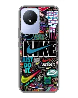 Чехол для Vivo Y02 с картинкой «Яркий коллаж Nike» Чехол для Vivo Y02 с картинкой «Яркий коллаж Nike»