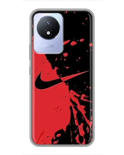 Чехол для Vivo Y02 с картинкой «Красные брызги Nike» Чехол для Vivo Y02 с картинкой «Красные брызги Nike»