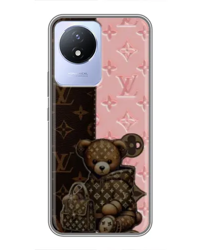 Чехол для Vivo Y02 с картинкой «Мишка в стиле LV» Чехол для Vivo Y02 с картинкой «Мишка в стиле LV»