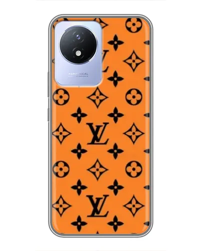Чехол для Vivo Y02 с картинкой «Оранжевый стиль LV» Чехол для Vivo Y02 с картинкой «Оранжевый стиль LV»