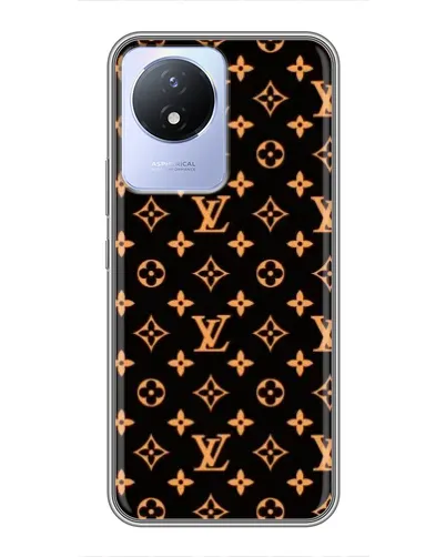 Чехол для Vivo Y02 с картинкой «Золотая монограмма LV» Чехол для Vivo Y02 с картинкой «Золотая монограмма LV»
