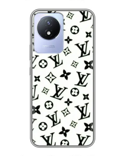 Чехол для Vivo Y02 с картинкой «Монохромный хаос LV» Чехол для Vivo Y02 с картинкой «Монохромный хаос LV»