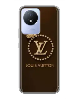 Чехол для Vivo Y02 с картинкой «LV — золотая печать»