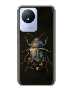 Чехол для Vivo Y02 с картинкой «LV — мраморный принт»