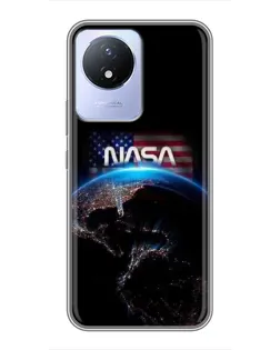 Чехол для Vivo Y02 с картинкой «Земля из космоса NASA» Чехол для Vivo Y02 с картинкой «Земля из космоса NASA»