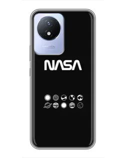 Чехол для Vivo Y02 с картинкой «NASA — технический принт» Чехол для Vivo Y02 с картинкой «NASA — технический принт»