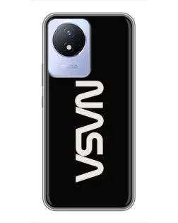 Чехол для Vivo Y02 с картинкой «NASA — вертикальный логотип» Чехол для Vivo Y02 с картинкой «NASA — вертикальный логотип»