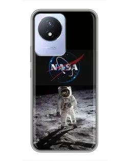 Чехол для Vivo Y02 с картинкой «Астронавт на Луне» Чехол для Vivo Y02 с картинкой «Астронавт на Луне»