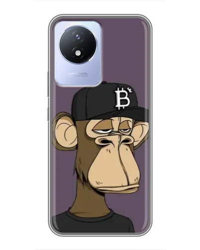 Чехол для Vivo Y02 с картинкой «Bored Ape в кепке»