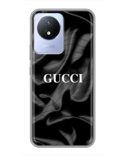 Чехол для Vivo Y02 с картинкой «Gucci — шелковые волны» Чехол для Vivo Y02 с картинкой «Gucci — шелковые волны»