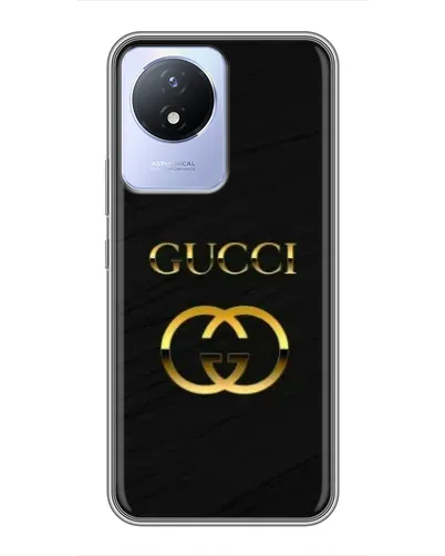 Чехол для Vivo Y02 с картинкой «Золотой логотип Gucci» Чехол для Vivo Y02 с картинкой «Золотой логотип Gucci»
