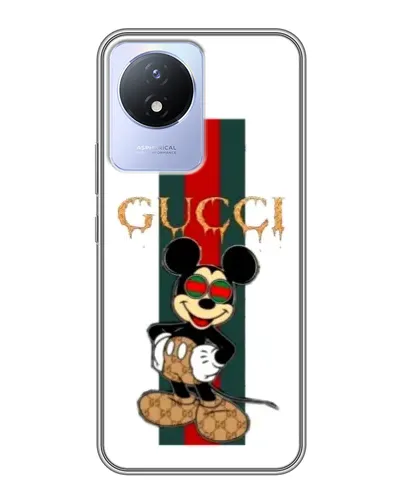Чехол для Vivo Y02 с картинкой «Микки Маус Gucci — полосы» Чехол для Vivo Y02 с картинкой «Микки Маус Gucci — полосы»