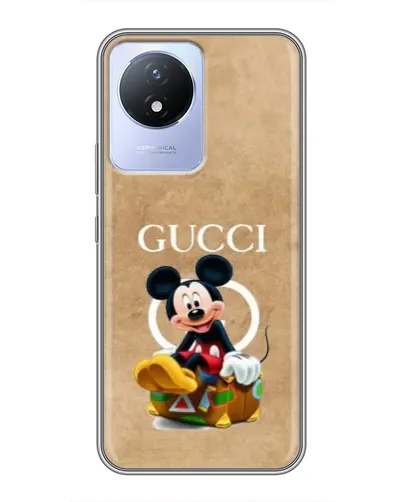 Чехол для Vivo Y02 с картинкой «Микки Маус Gucci — крафт» Чехол для Vivo Y02 с картинкой «Микки Маус Gucci — крафт»