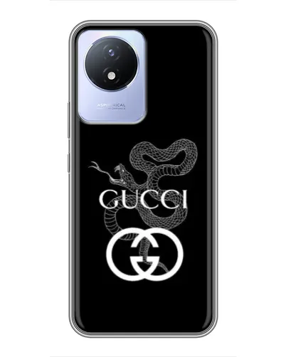 Чехол для Vivo Y02 с картинкой «Gucci — серебряная змея» Чехол для Vivo Y02 с картинкой «Gucci — серебряная змея»