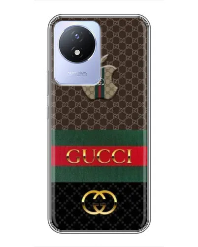 Чехол для Vivo Y02 с картинкой «Gucci — брендированный десерт» Чехол для Vivo Y02 с картинкой «Gucci — брендированный десерт»