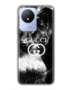 Чехол для Vivo Y02 с картинкой «Gucci — дикая природа»