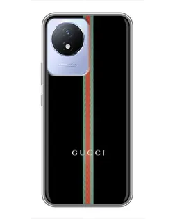 Чехол для Vivo Y02 с картинкой «Gucci — строгая линия»