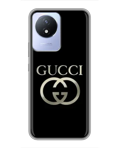 Чехол для Vivo Y02 с картинкой «Gucci — золото на черном» Чехол для Vivo Y02 с картинкой «Gucci — золото на черном»