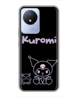 Чохол для Vivo Y02 з картинкою «Kuromi — чорний мінімалізм» Чохол для Vivo Y02 з картинкою «Kuromi — чорний мінімалізм»