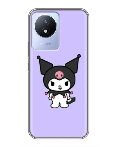 Чехол для Vivo Y02 с картинкой «Kuromi — нежный фиолетовый»