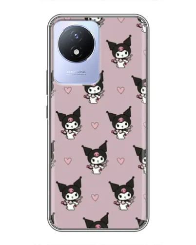 Чехол для Vivo Y02 с картинкой «Kuromi — ночной сон»