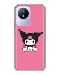Чехол для Vivo Y02 с картинкой «Хмурая Kuromi» Чехол для Vivo Y02 с картинкой «Хмурая Kuromi»