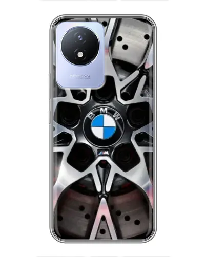 Чехол для Vivo Y02 с картинкой «BMW — деталь диска»