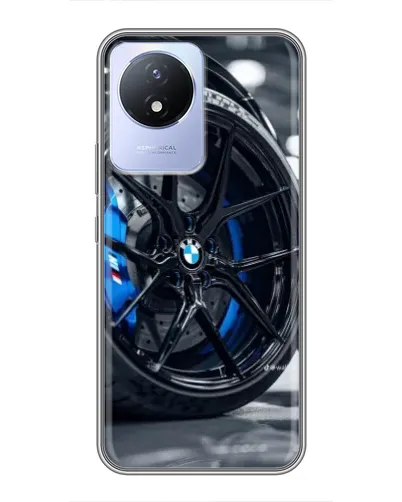 Чехол для Vivo Y02 с картинкой «Колесо BMW вблизи»
