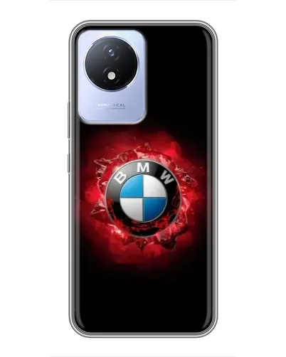 Чехол для Vivo Y02 с картинкой «Логотип BMW — вспышка»