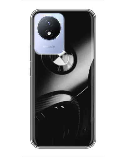 Чехол для Vivo Y02 с картинкой «Эмблема BMW — макро»