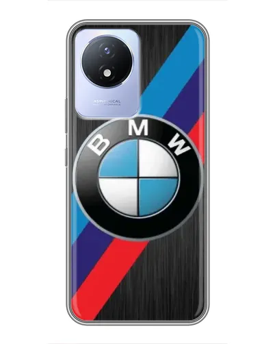 Чехол для Vivo Y02 с картинкой «BMW M-stripes стиль»