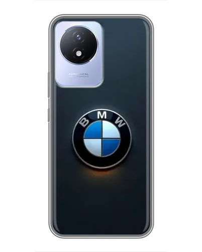 Чехол для Vivo Y02 с картинкой «Логотип BMW — минимализм»