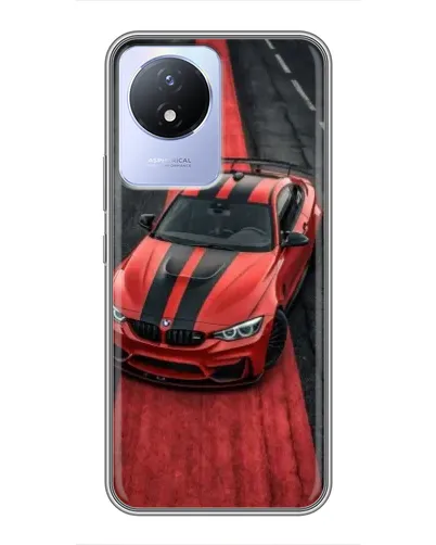 Чехол для Vivo Y02 с картинкой «BMW на красной дорожке»