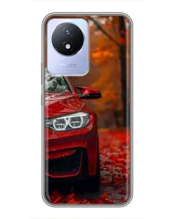Чехол для Vivo Y02 с картинкой «Осенняя BMW M4»
