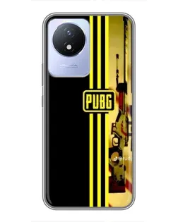 Чехол для Vivo Y02 с картинкой «PUBG — камуфляжный шлем»