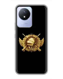 Чехол для Vivo Y02 с картинкой «PUBG — оранжевый градиент»
