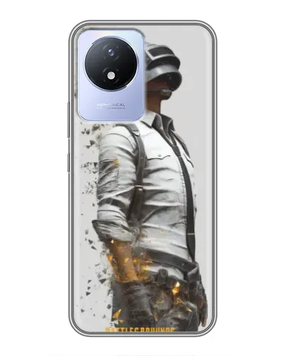 Чехол для Vivo Y02 с картинкой «PUBG — боец в пыли»