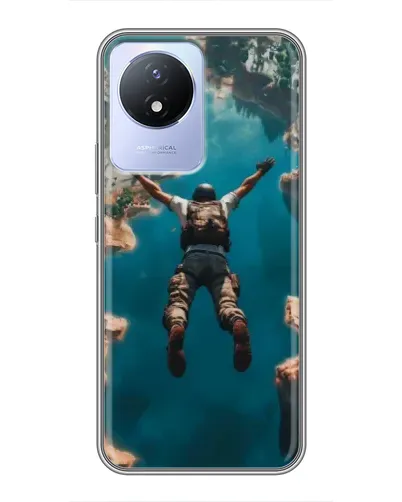 Чехол для Vivo Y02 с картинкой «PUBG — свободное падение»