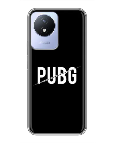 Чехол для Vivo Y02 с картинкой «PUBG — белый логотип»